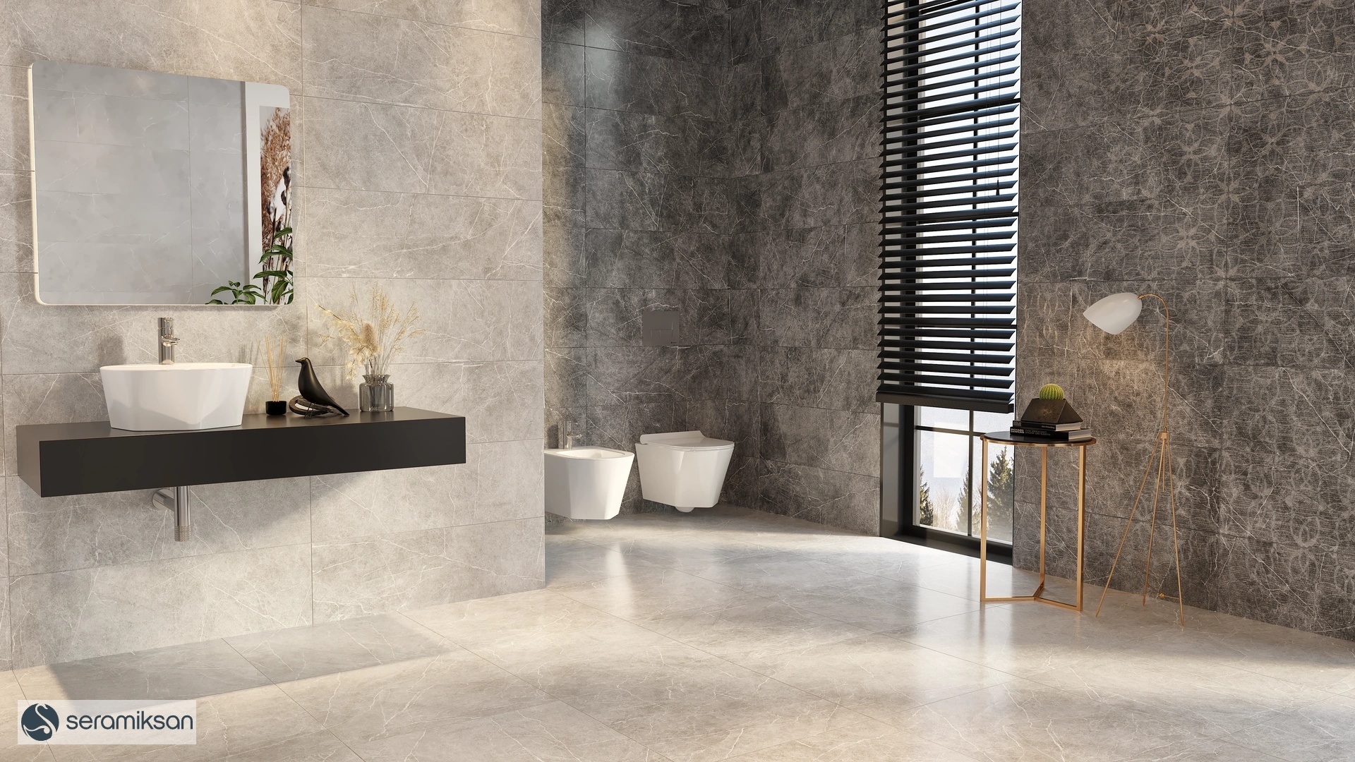 30*90 MOON GLOSSY GRAY