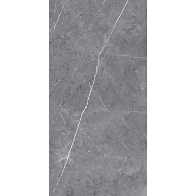 60*120 PALERMO TROPİKAL MOTİF KOYU GRİ