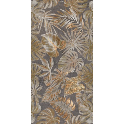 60*120 PALERMO TROPİKAL MOTİF KAHVE