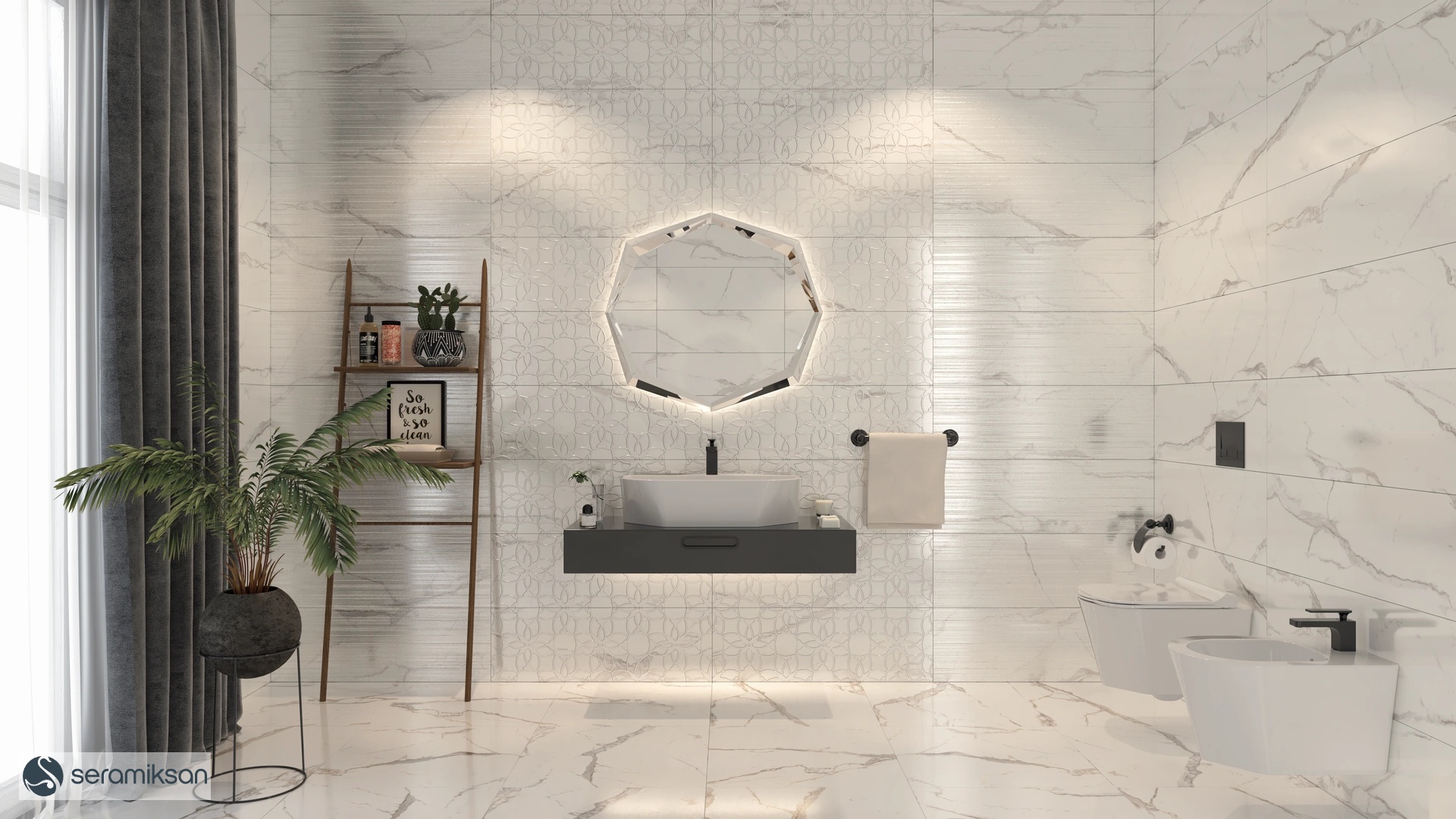 30*90 HELENA PARLAK FLORAL LUSTER DEKOR