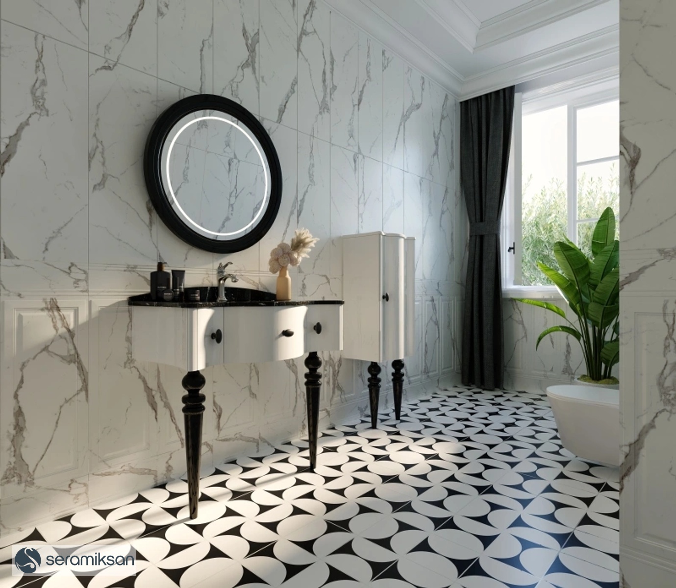 30*90 HELENA PARLAK FLORAL LUSTER DEKOR